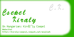csepel kiraly business card